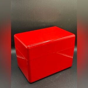 Interdesign Vintage MCM Red Hinged Storage Box, Jewelry Box, Keepsake Box, USA